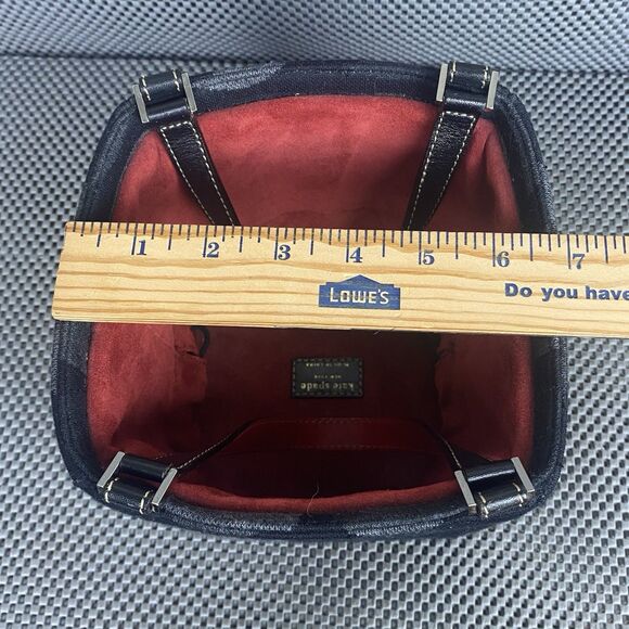 Kate Spade New York Bag Womens Small Black Gray Square Cube Bucket Bag Rare - Picture 13 of 16